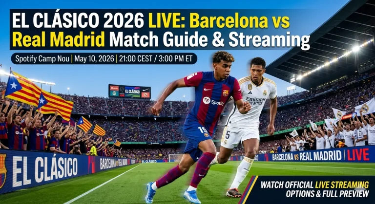 Barcelona vs Real Madrid Live: El Clásico 2026 Match Guide & Streaming Options